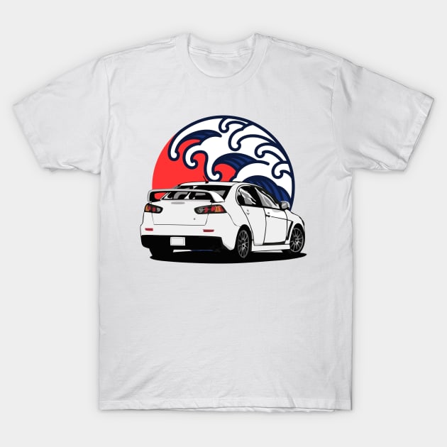 mitsubishi lancer evolution T-Shirt by artoriaa